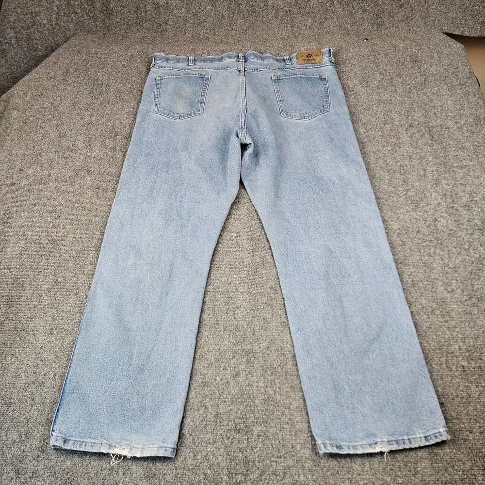 Wrangler Mens Regular Fit Light Wash Denim Jeans 42x29 855WAQL Straight Leg